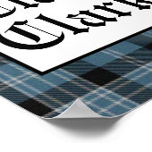 Poster Clan Clark Tartan Carré (Coin)