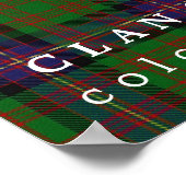 Poster Clan Cochrane Couleurs écossaises Tartan (Coin)