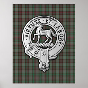 Poster Clan Cochrane Crest & Hunting Tartan