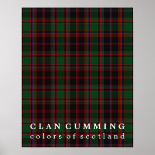 Poster Clan Cumming couleurs écossaise Tartan