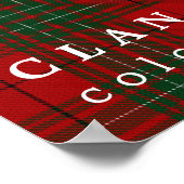 Poster Clan Cumming couleurs écossaise Tartan (Coin)