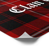 Poster Clan Cunningham Badge & Tartan (Coin)