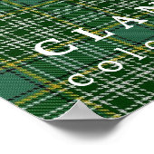 Poster Clan Currie Couleurs écossaise Tartan (Coin)