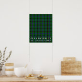 Poster Clan Davidson Couleurs écossaise Tartan (Cuisine)