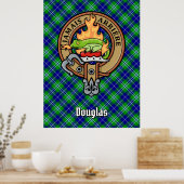 Poster Clan Douglas Crest sur Tartan (Cuisine)