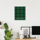 Poster Clan Duncan Couleurs écossaises Tartan (Bureau à domicile)