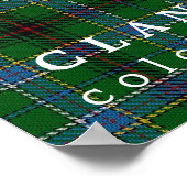 Poster Clan Duncan Couleurs écossaises Tartan (Coin)