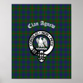 Poster Clan écossais Agnew Crest & Tartan (Devant)