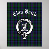 Poster Clan écossais Baird Crest Tartan (Devant)