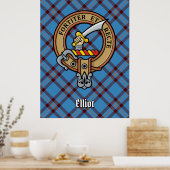 Poster Clan Elliot Crest sur le tarte antique (Cuisine)
