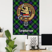 Poster Clan Farquharson Crest sur Tartan (Bureau à domicile)