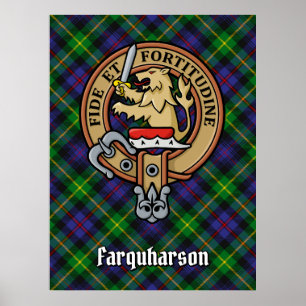 Poster Clan Farquharson Crest sur Tartan