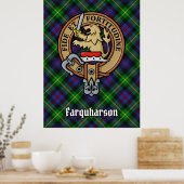 Poster Clan Farquharson Crest sur Tartan (Cuisine)