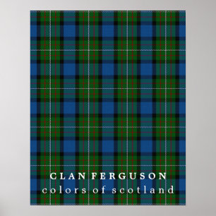 Poster Clan Ferguson Colors of Scotland Tartan