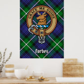 Poster Clan Forbes Crest sur Tartan (Cuisine)