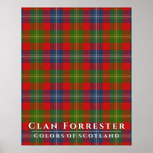 Poster Clan Forrester Colors Scotland 2 Tartan Plaid