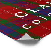 Poster Clan Fraser couleurs écossais Tartan (Coin)
