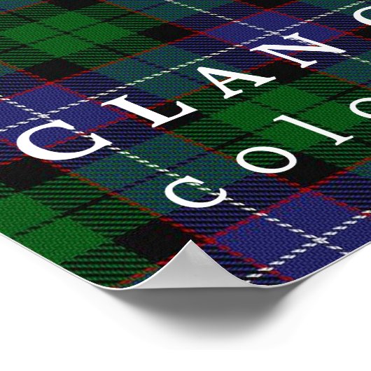 Poster Clan Galbraith Couleurs écossais Tartan (Coin)