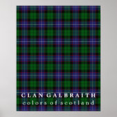 Poster Clan Galbraith Couleurs écossais Tartan (Devant)