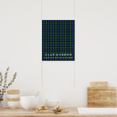 Poster Clan Gordon Colors d'Ecosse Tartan (Cuisine)