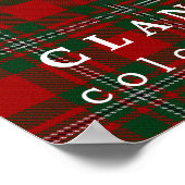 Poster Clan Gregor couleurs écossaise Tartan (Coin)