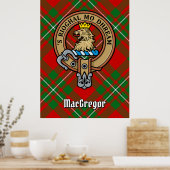 Poster Clan Gregor Crest sur Tartan (Cuisine)