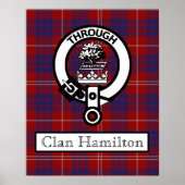 Poster Clan Hamilton Crest et Tartan II (Devant)
