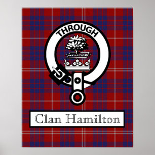 Poster Clan Hamilton Crest et Tartan II