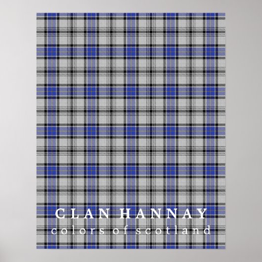 Poster Clan Hannay couleurs écossaise Tartan (Devant)