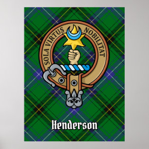 Poster Clan Henderson Crest sur Tartan