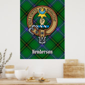 Poster Clan Henderson Crest sur Tartan (Cuisine)