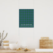 Poster Clan Irvine couleurs écossais Tartan (Cuisine)