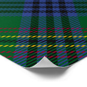 Poster Clan Kennedy Crest sur Tartan (Coin)