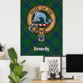 Poster Clan Kennedy Crest sur Tartan (Bureau à domicile)
