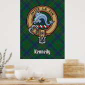 Poster Clan Kennedy Crest sur Tartan (Cuisine)