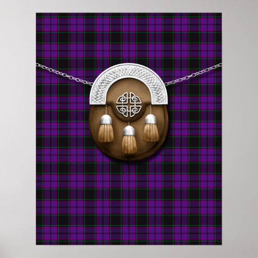 Poster Clan Laird Tartan Et Sporran (Devant)