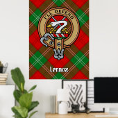 Poster Clan Lennox Crest sur Tartan (Bureau à domicile)