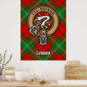 Poster Clan Lennox Crest sur Tartan (Cuisine)
