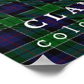 Poster Clan Leslie Couleurs écossais Tartan (Coin)