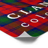 Poster Clan Lindsay Couleurs d'Ecosse Tartan (Coin)