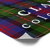 Poster Clan Logan Couleurs écossaises Tartan (Coin)