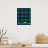 Poster Clan Lyon Couleurs d'Ecosse Tartan (Cuisine)