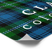 Poster Clan Lyon Couleurs d'Ecosse Tartan (Coin)