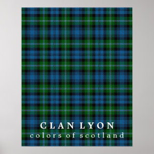 Poster Clan Lyon Couleurs d'Ecosse Tartan