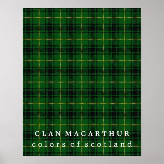 Poster Clan MacArthur Couleurs d'Ecosse Tartan (Devant)