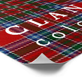 Poster Clan MacBean Couleurs de Tartan écossais (Coin)
