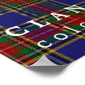 Poster Clan MacBeth Couleurs de Tartan écossais (Coin)