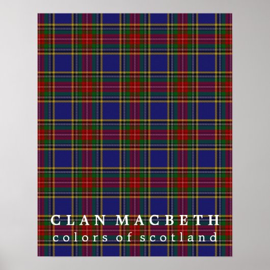 Poster Clan MacBeth Couleurs de Tartan écossais (Devant)