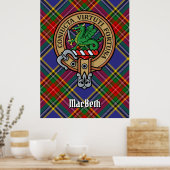 Poster Clan MacBeth Crest sur Tartan (Cuisine)