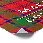 Poster Clan MacClintock Couleurs écossaises 2 Tartan Plai (Coin)